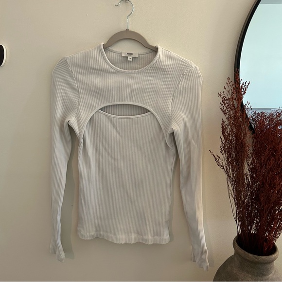Agolde Lyza Cut Out Rib Top - Picture 4 of 7